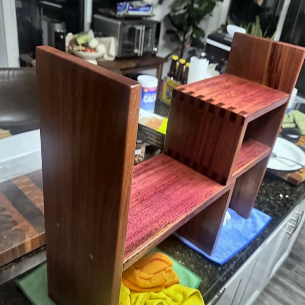 Padauk Spice & Tea Shelf
