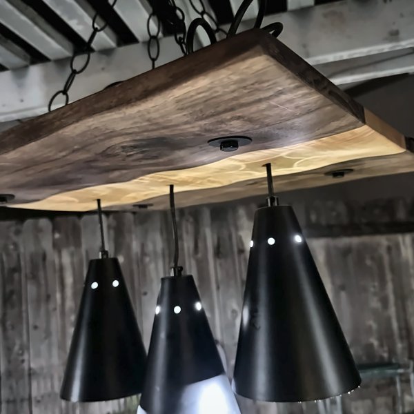 Live Edge Walnut Pendant Light